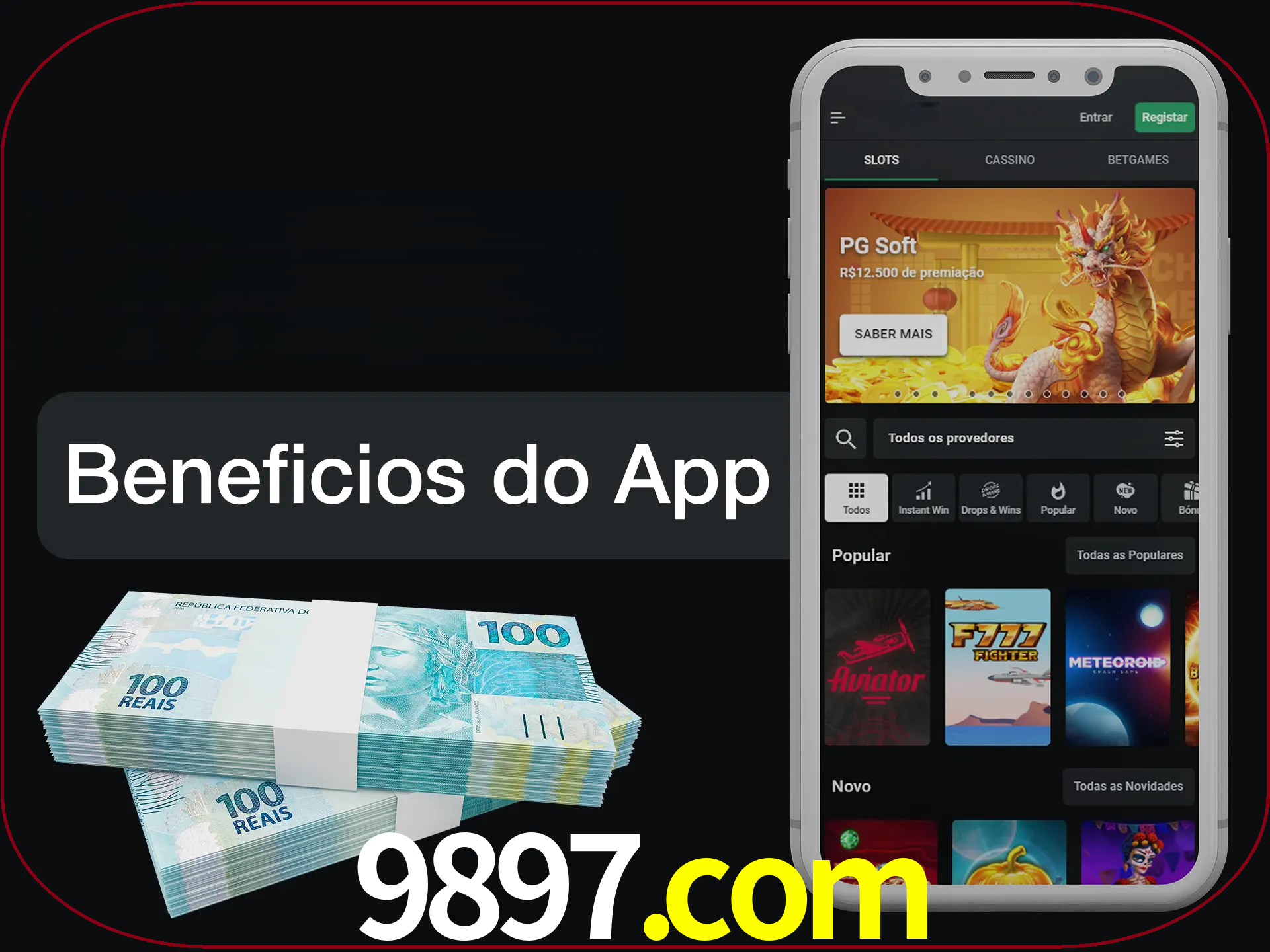 Obtenha todos os benefícios usando o aplicativo.